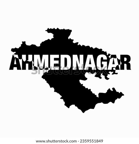 Ahmednagar district map lettering. Ahmednagar is a district of Maharashtra.