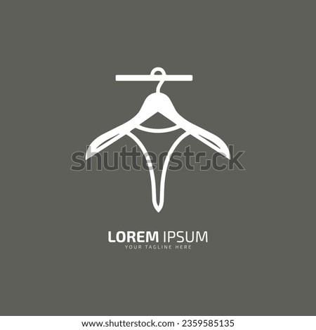 Fashion business logo template, branding design, hanger vector, hanger icon man and woman hanger