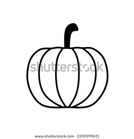 pumpkin icon vector with line design