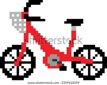 Bicycle Pixel Art vector image or clip art