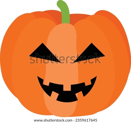 Scary pumpkin vector image or clip art