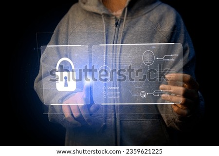 cyber security concept Security, user privacy and encryption Secure internet access