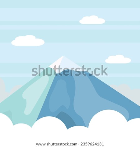 Snow mountain vector image or clip art