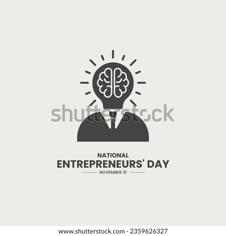 national entrepreneurs' day. entrepreneurs day creative concept. Royalty-Free Stock Photo #2359626327