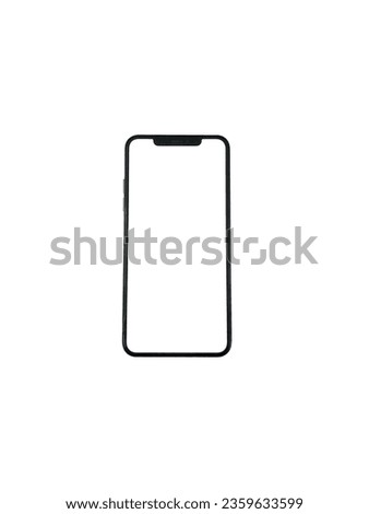 Realistic smartphone mockup. Cellphone frame with blank display isolated templates,mobile device concept with clipping path.