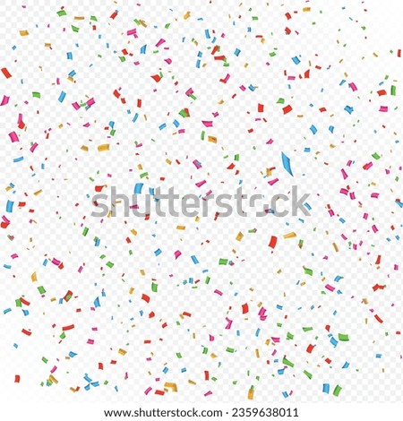 Colorful confetti background in realistic style EPS 10 Royalty-Free Stock Photo #2359638011