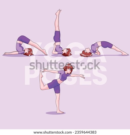 Lying and standing yoga poses