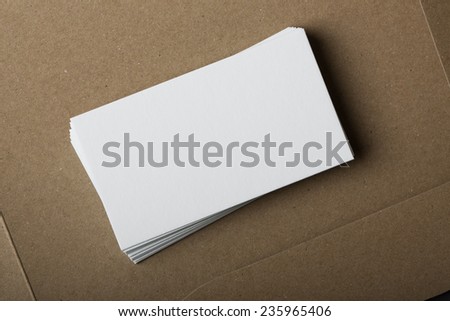 backed paper blank business cards
