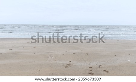 beautiful beach with clean sand and sea 