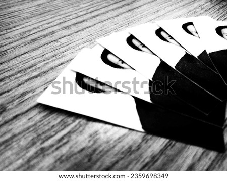 silhouette of white and black card photograph