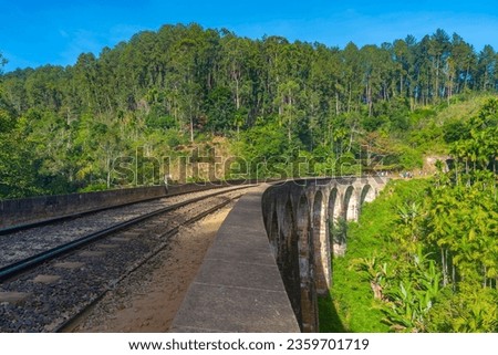 The Nine Arches Bridge near Ella, Sri Lanka. Royalty-Free Stock Photo #2359701719