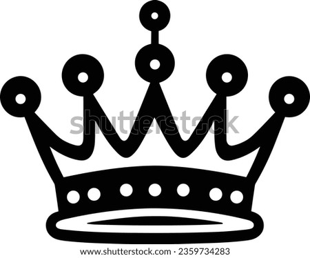Beautiful King Queen Crown Silhouette