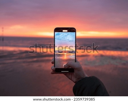 Hunstanton Beach, Norfolk, England - 10th September 2023: Beach at sunset