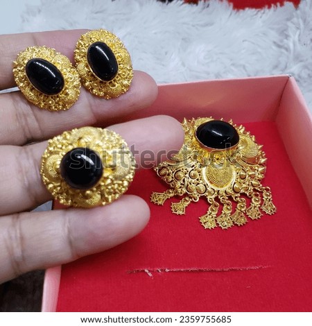 beautiful jewelry combination of black gemstone 