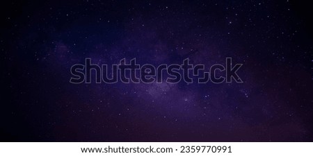 Panorama Milky way star on dark night.Deep sky on Universe. with noise and grain.Photo by long exposure and select white balance. Royalty-Free Stock Photo #2359770991