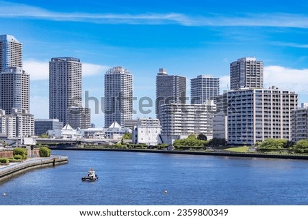 Urban buildings on the waterfront