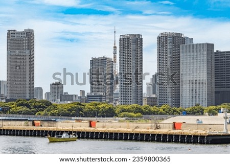 Urban buildings on the waterfront