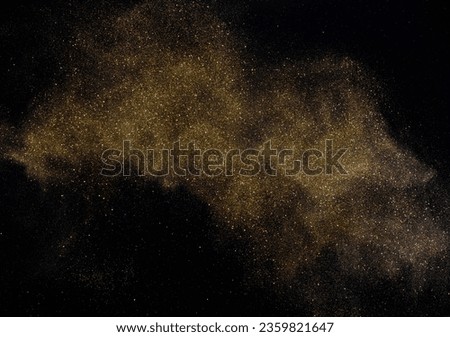 Gold Glitter Texture Isolated On Black. Amber Particles Color. Celebratory Background. Golden Explosion Of Confetti. Royalty-Free Stock Photo #2359821647