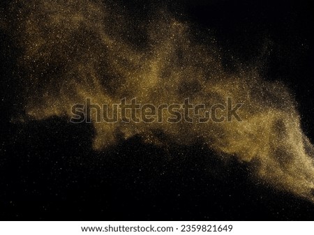 Gold Glitter Texture Isolated On Black. Amber Particles Color. Celebratory Background. Golden Explosion Of Confetti. Royalty-Free Stock Photo #2359821649