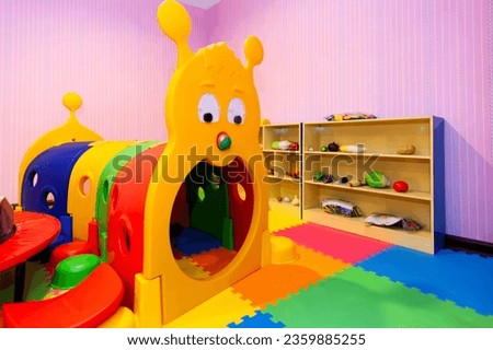 Interior of children's room with toys