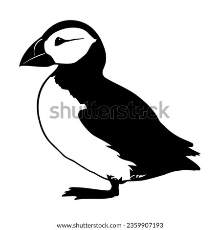 Puffin bird icon symbol. Vector illustration