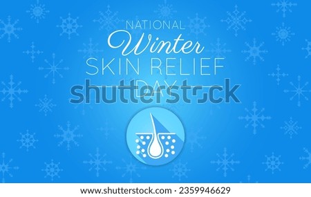 Blue National Winter Skin Relief Day Background Illustration Royalty-Free Stock Photo #2359946629