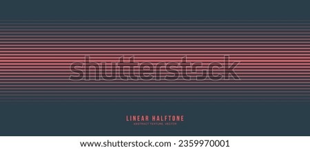 Linear Halftone Pattern Vector Seamless Straight Line Border Abstract Background. Retrowave Synthwave Retro Futurism Minimalist Art Graphic Abstraction. Half Tone Textured Loopable Striped Decoration