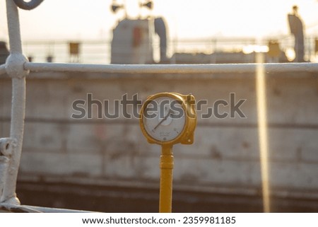 a barometer from an old ship Royalty-Free Stock Photo #2359981185