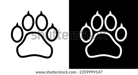 Paw dog or cat. Leg dog or cat. Simple illustration of puppy leg.