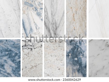 granite marble models in different colors and shades