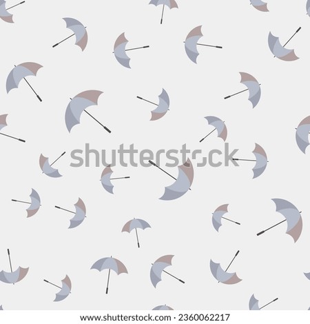 simple vector illustration umbrella on gray pattern