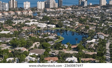 Aerial shot of Homes in Naples. Florida. real estate photo