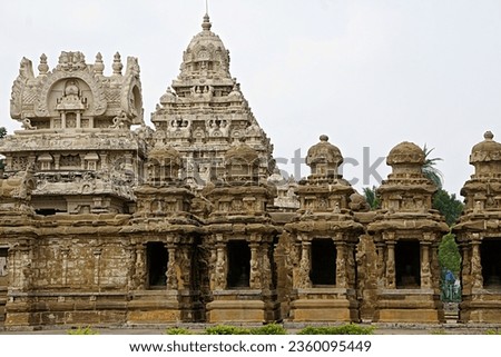 Kailasanathar Temple, Kancipuram built by a Pallava King, Pallava Temple, Pallava Dynasty, Siva Temple, Shiva Temple Royalty-Free Stock Photo #2360095449