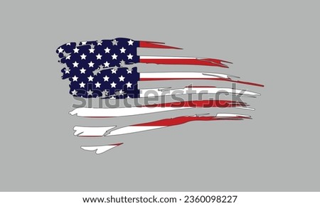Distressed American Flag Vector and Clip Art 