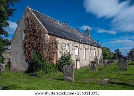 Alves Parish Church dates to the mid 19th century and was originally built as a Free Church.  Royalty-Free Stock Photo #2360118935