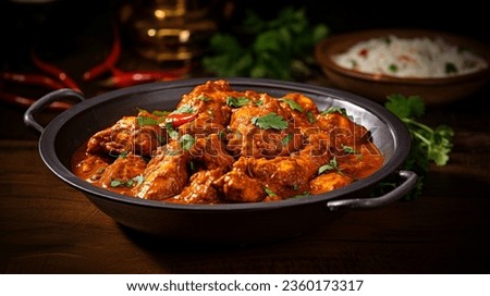Tasty butter chicken curry dish from Indian cuisine Royalty-Free Stock Photo #2360173317