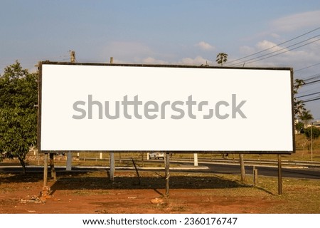 Blank billboard mockup ready for new ad in Brazil