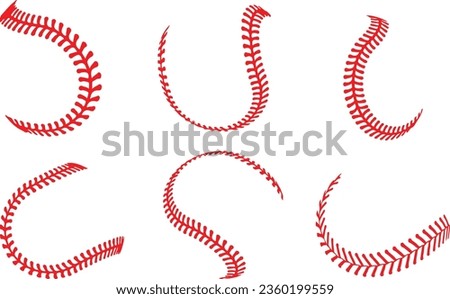Baseball Stitch Vector Graphic Pack