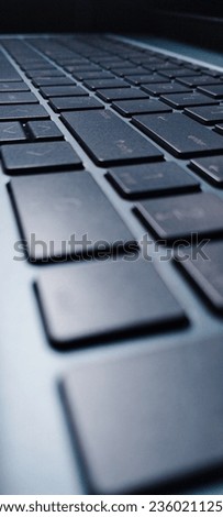 Picture of a cool blue keyboard.