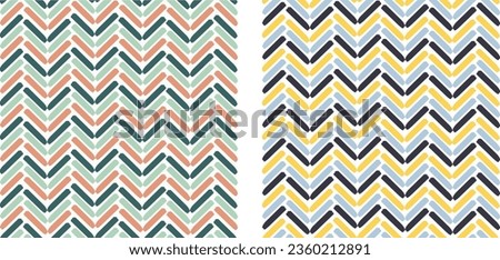 Geometric pattern in modern yellow,blue , pink and green colors