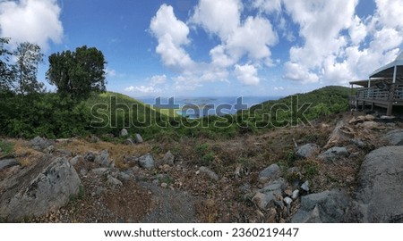 Panorama photo taken on St John US Virgin Islands