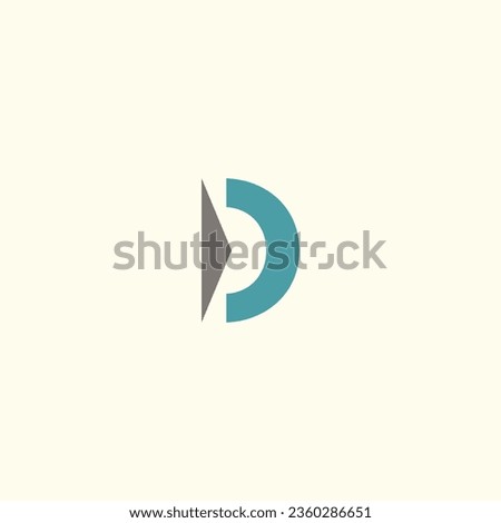 D letter logo business template vector icon