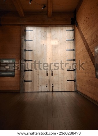 The door at the Arc Encounter in Williamstown, Kentucky  Royalty-Free Stock Photo #2360288493