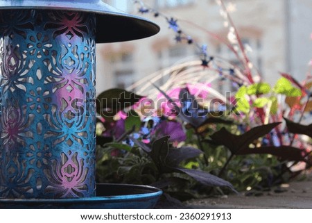 Summer Decorations in Downtown Florence TX Royalty-Free Stock Photo #2360291913