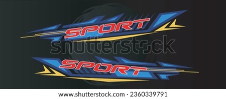 Racing car sticker vector illustration