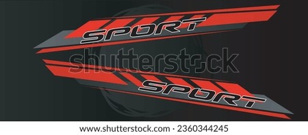 Racing car sticker vector illustration