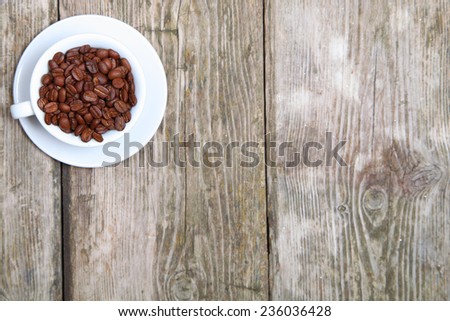 Ã?Â??up of coffee on a wooden background