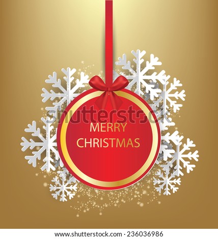 Christmas Greeting Card. Vector illustration.