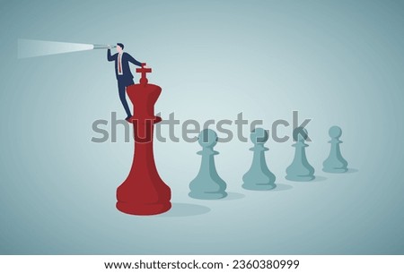 Leading team to win, success, leadership, forecasting. Royalty-Free Stock Photo #2360380999
