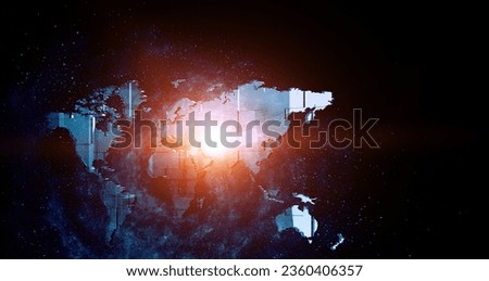 Global technologies concept. Elements of the image furnished by NASA